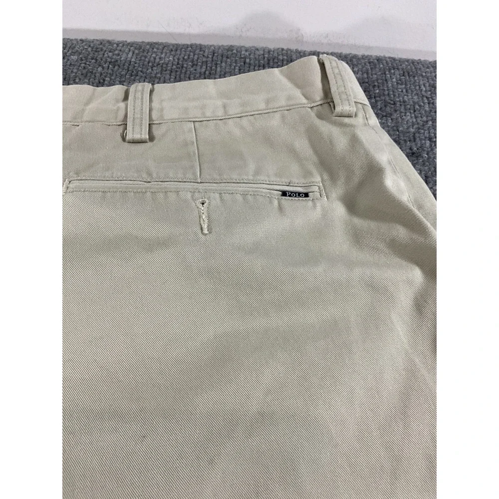 Polo Ralph Lauren Pants 42x32 Khaki Beige Relaxed Fit 100% Cotton Chino Casual M